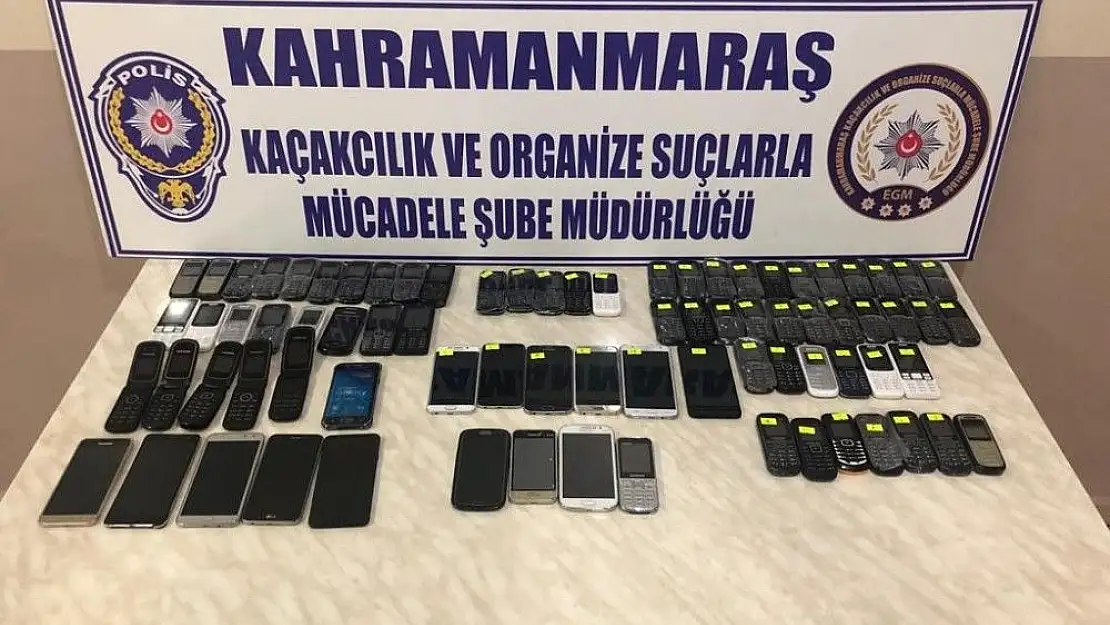 'Kahramanmaraş'ta kaçak cep telefonu operasyonu'