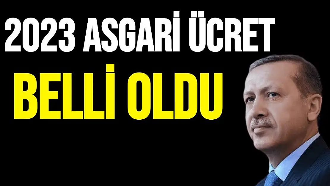 2023 Asgari ücret belli oldu