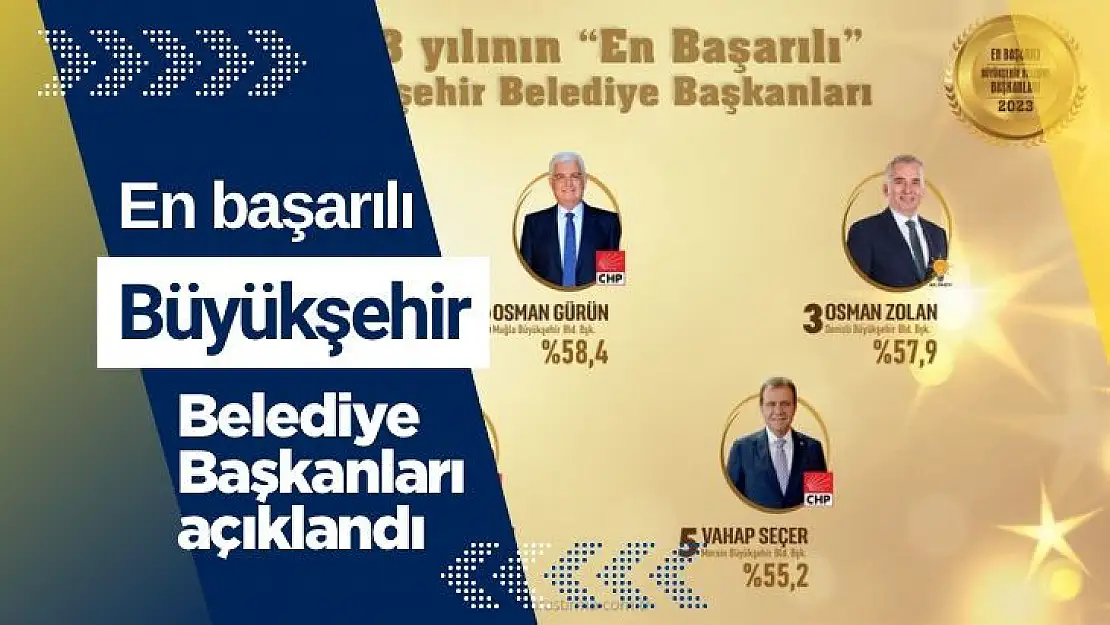 2023 yılının En Başarılı Büyükşehir Belediye Baskanları Anket sonuçları haberimizde