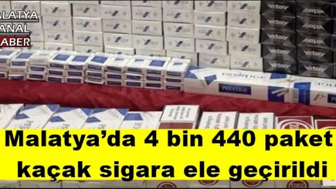 Malatya´da 4 bin 440 paket  kaçak sigara ele geçirildi