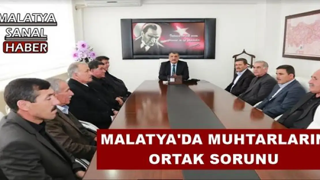 MALATYA'DA MUHTARLARIN  ORTAK SORUNU