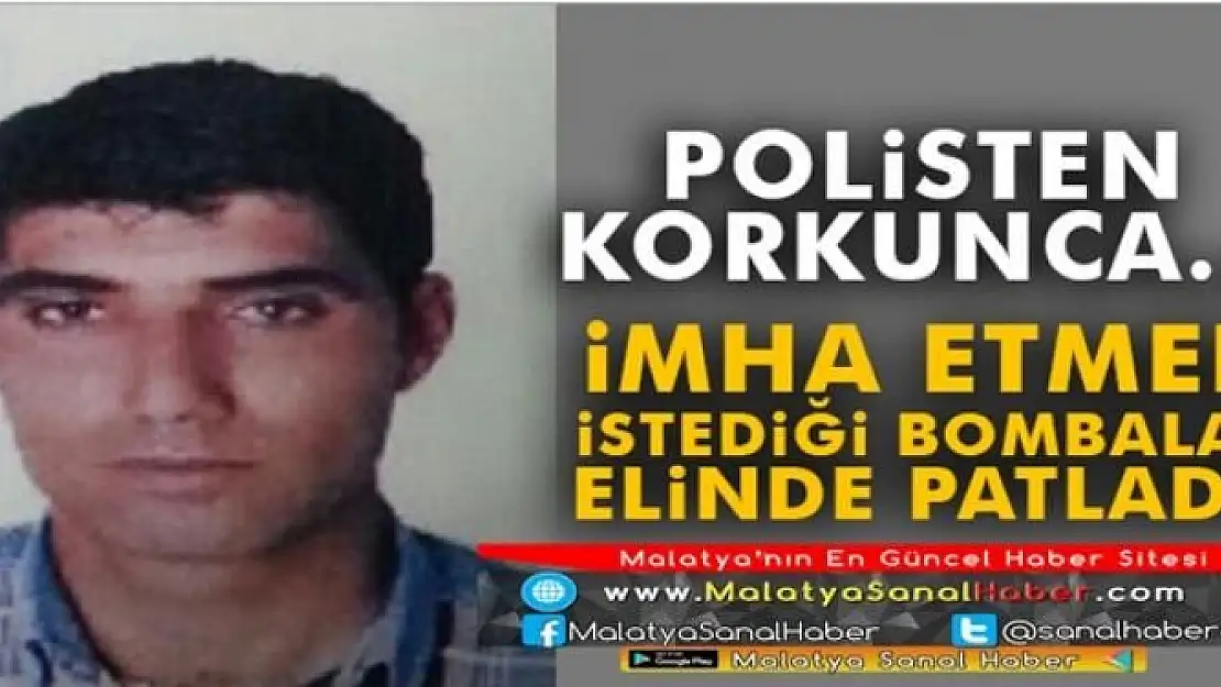 İmha etmek istediği bombalar elinde patladı