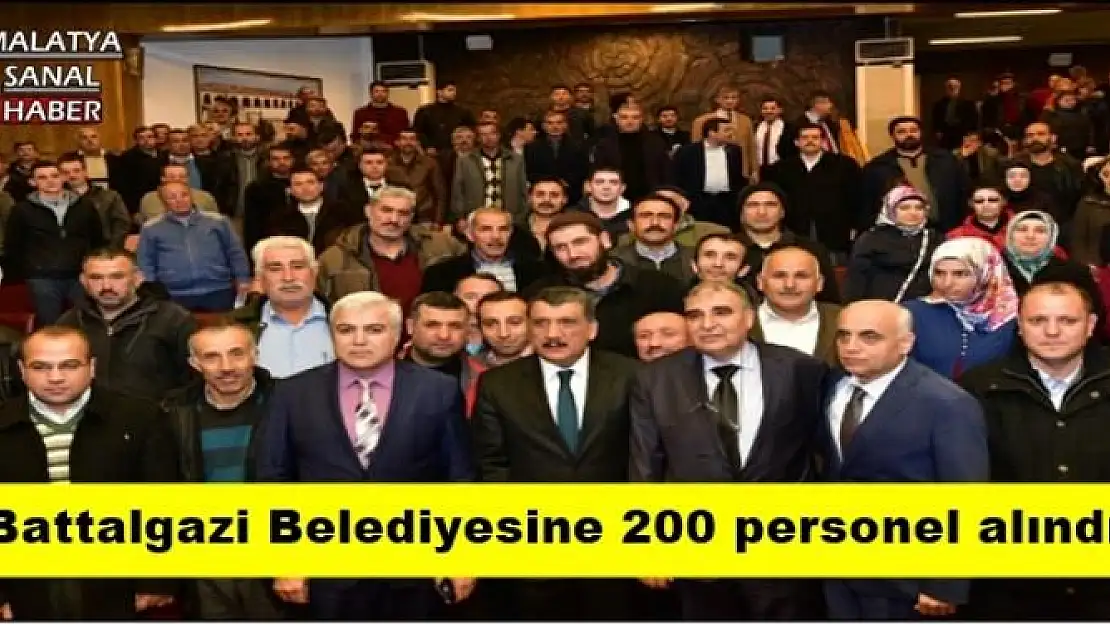 Battalgazi Belediyesine 200 personel alındı