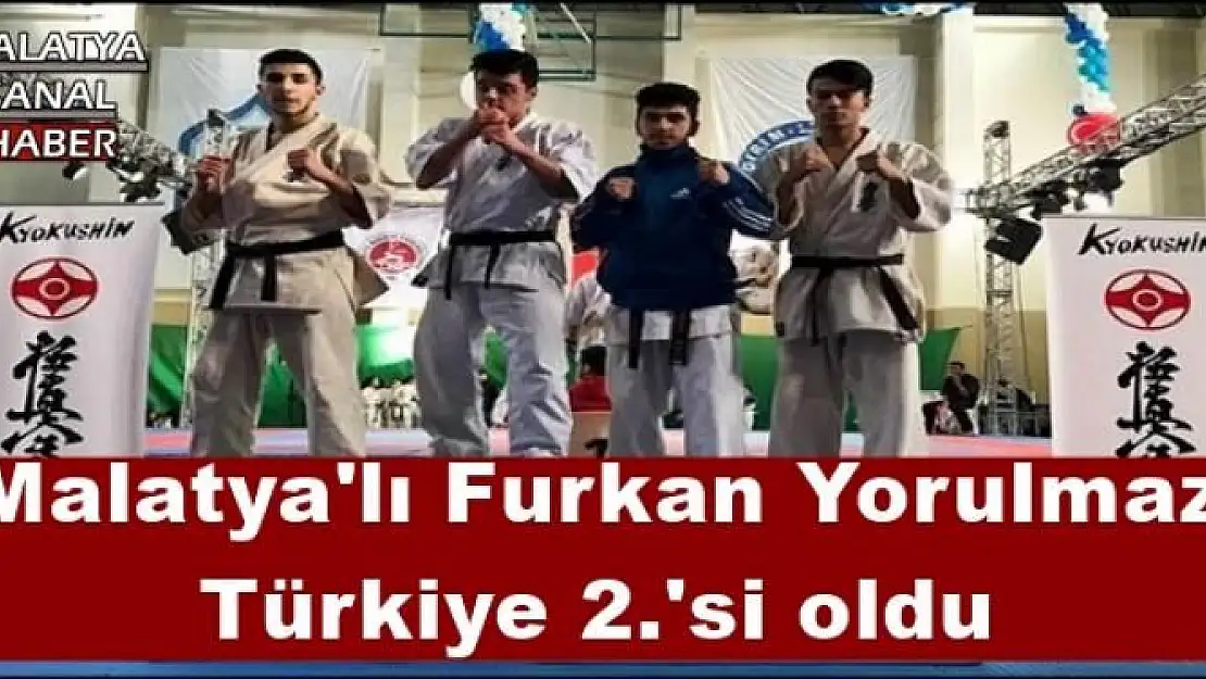 Malatya'lı Furkan Yorulmaz Türkiye 2.'si oldu