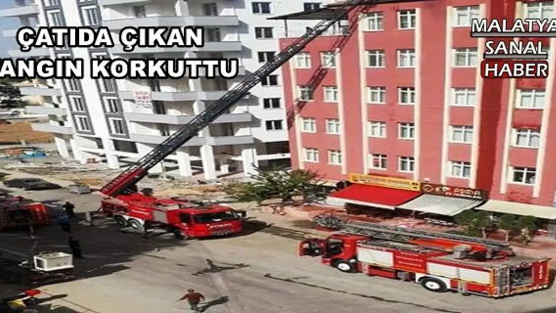 MALATYA'DA ÇATIDA ÇIKAN  YANGIN KORKUTTU