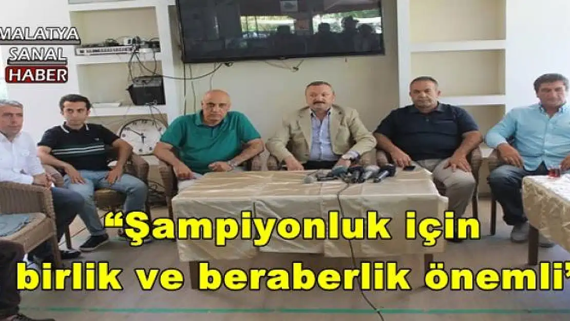 ' Doğan:  Şampiyonluk için birlik ve beraberlik önemli'''''