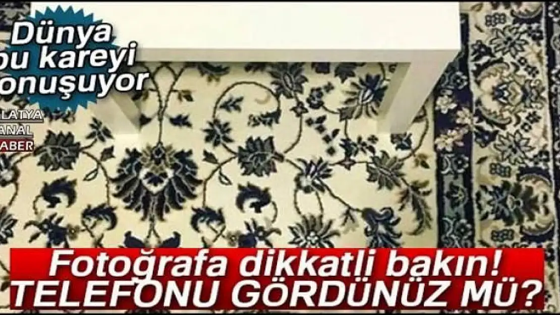 Fotoğrafa dikkatli bakın. Telefonu gördünüz mü?