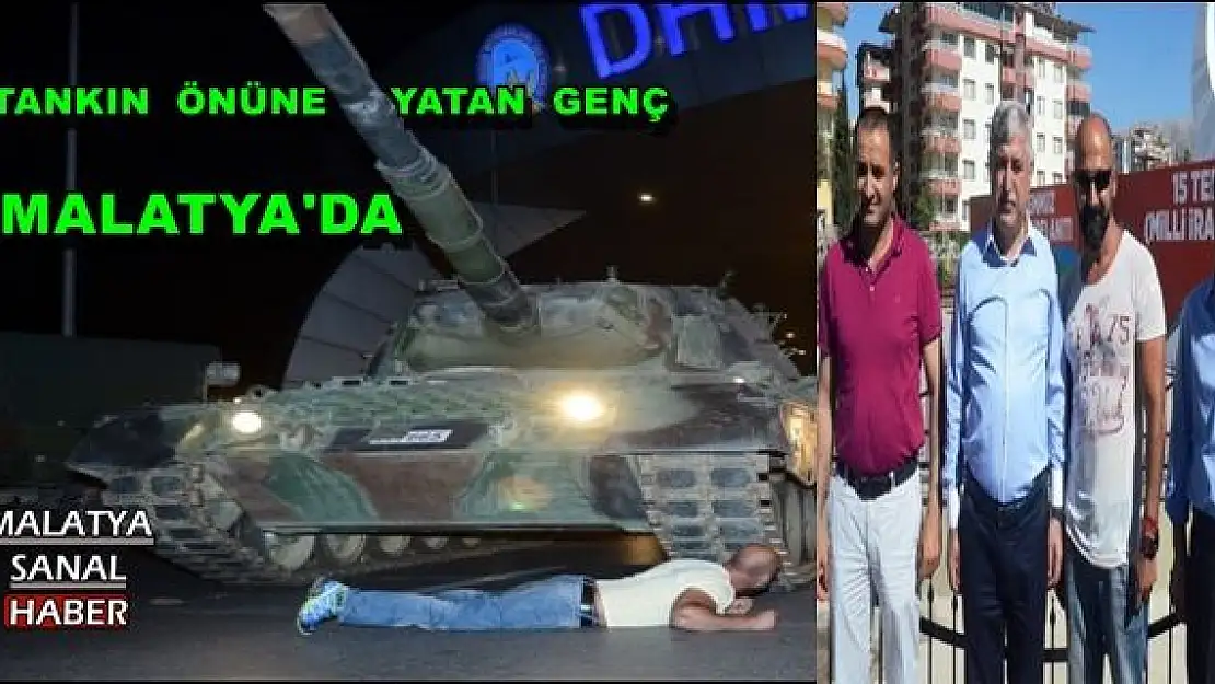 TANKIN  ÖNÜNE  YATAN  GENÇ MALATYA'DA