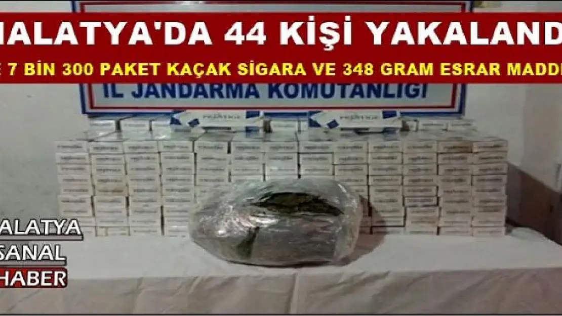 MALATYA'DA 44 KİŞİ YAKALANDI