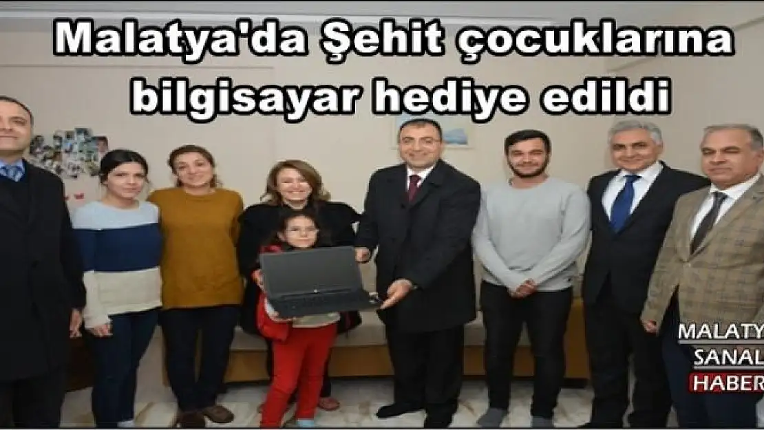 Malatya'da Şehit çocuklarına  bilgisayar hediye edildi