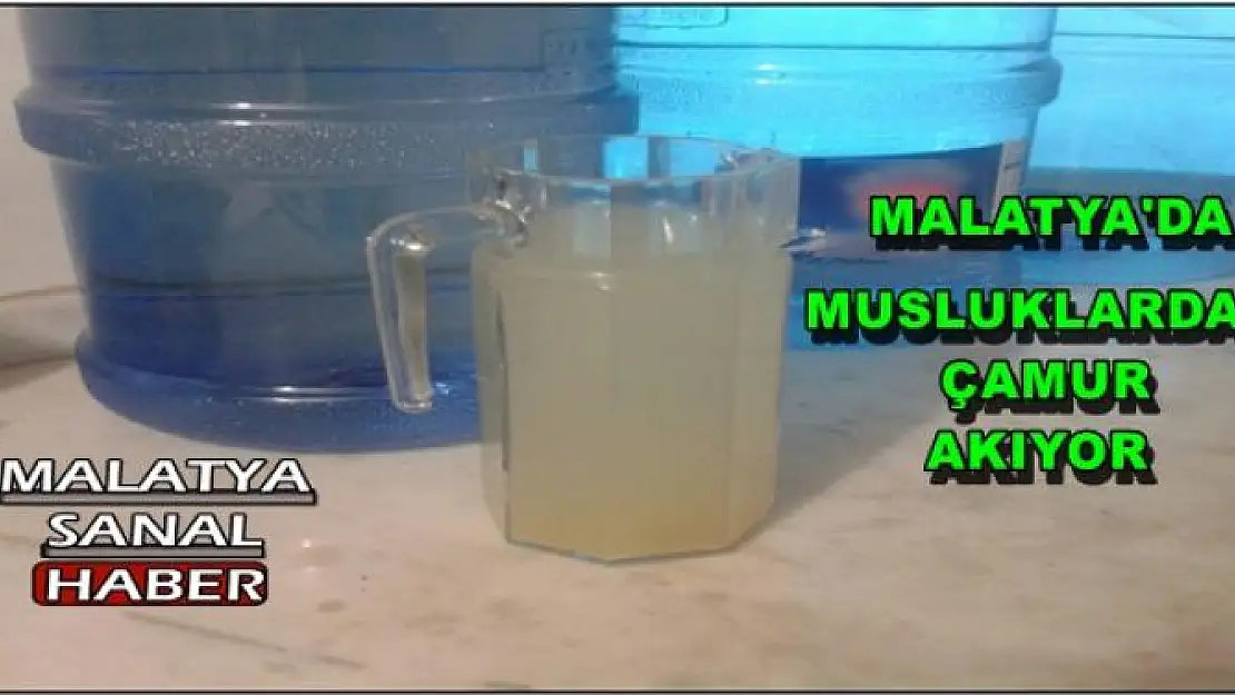 AKÇADAĞ'DA MUSLUKLARDAN ÇAMUR AKIYOR