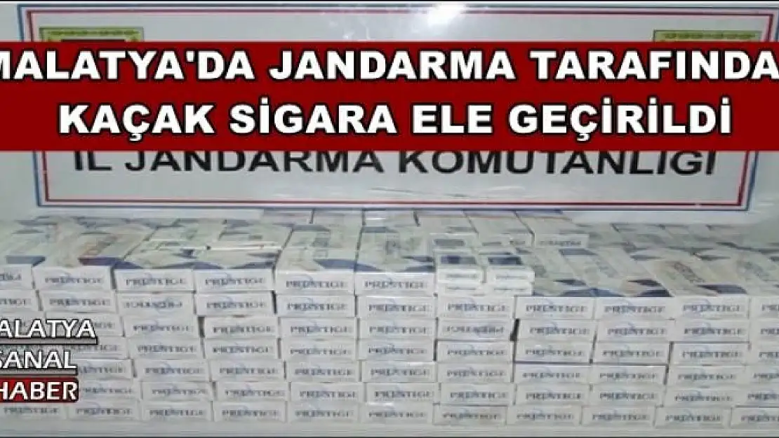 MALATYA'DA JANDARMA TARAFINDAN  KAÇAK SİGARA ELE GEÇİRİLDİ