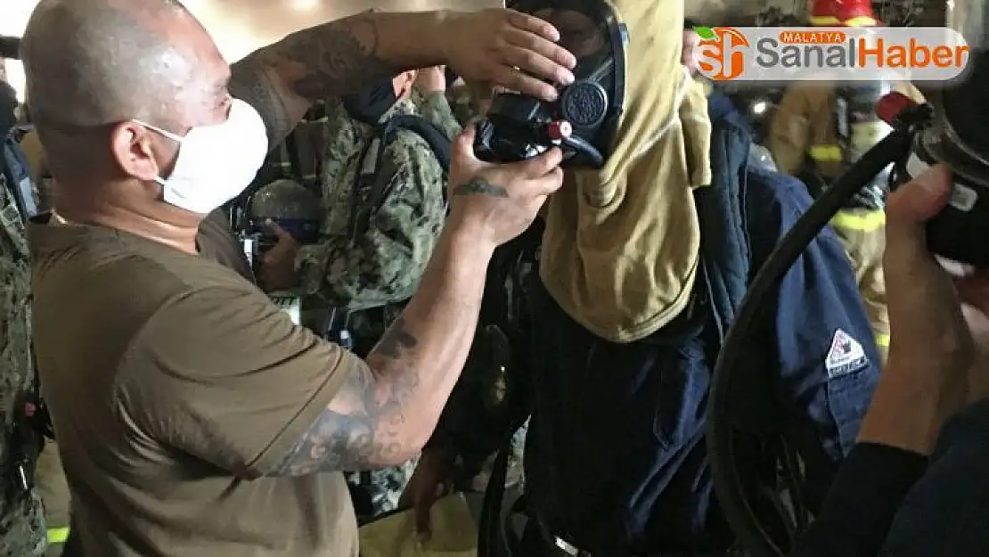 ABD'de yanan savaş gemisinde 21 kişinin yaralandığı açıklandı