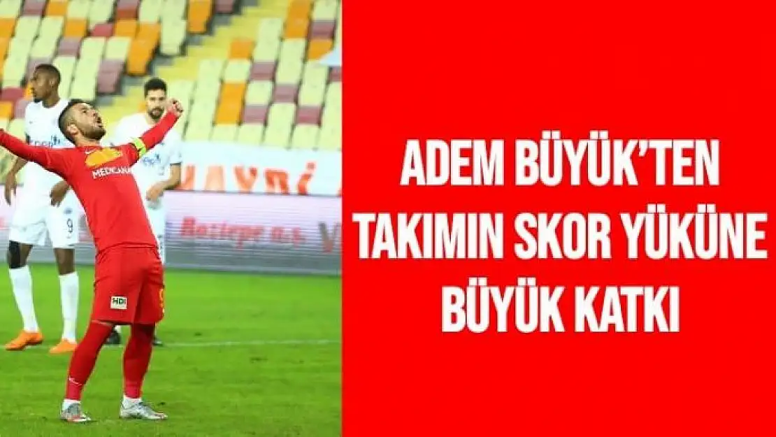 Adem Büyük´ten takımın skor yüküne büyük katkı