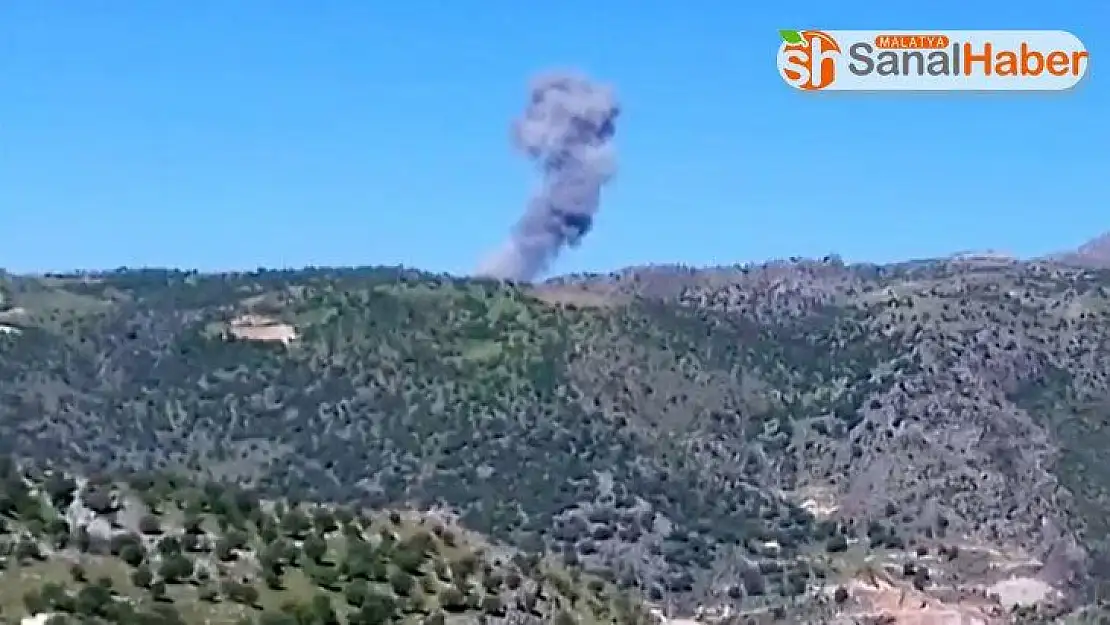 Adıyaman'daki operasyonda teröristlerin bombalandığı anlar kamerada