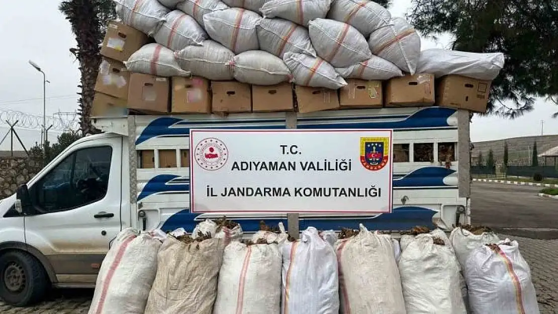 'Adıyamanda kaçak tütün yakalandı'