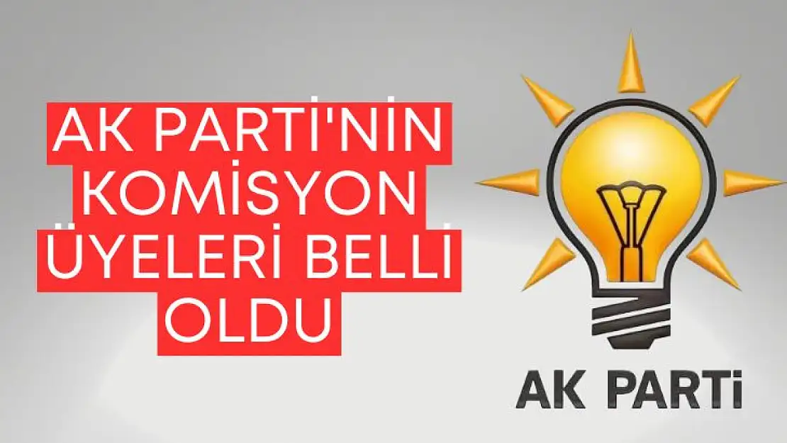 Ak Parti'nin komisyon üyeleri belli oldu
