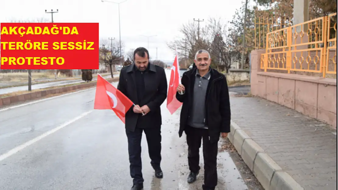  AKÇADAĞ'DA TERÖRE SESSİZ PROTESTO