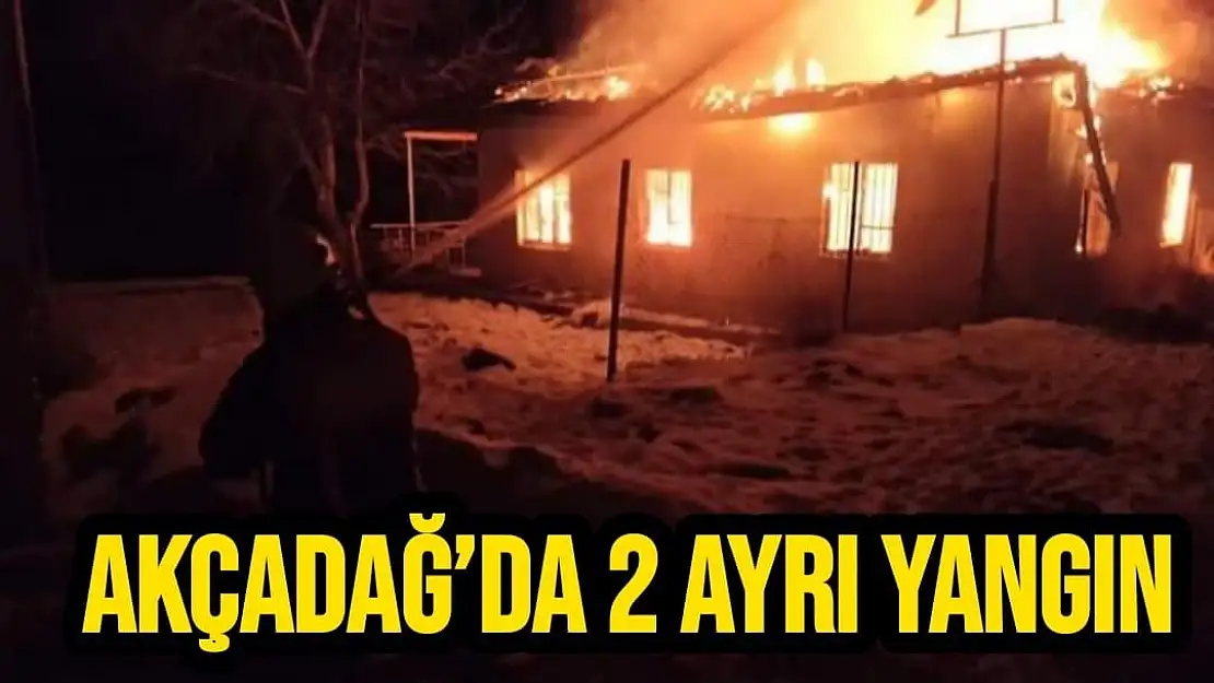 Akçadağ´da 2 ayrı yangın