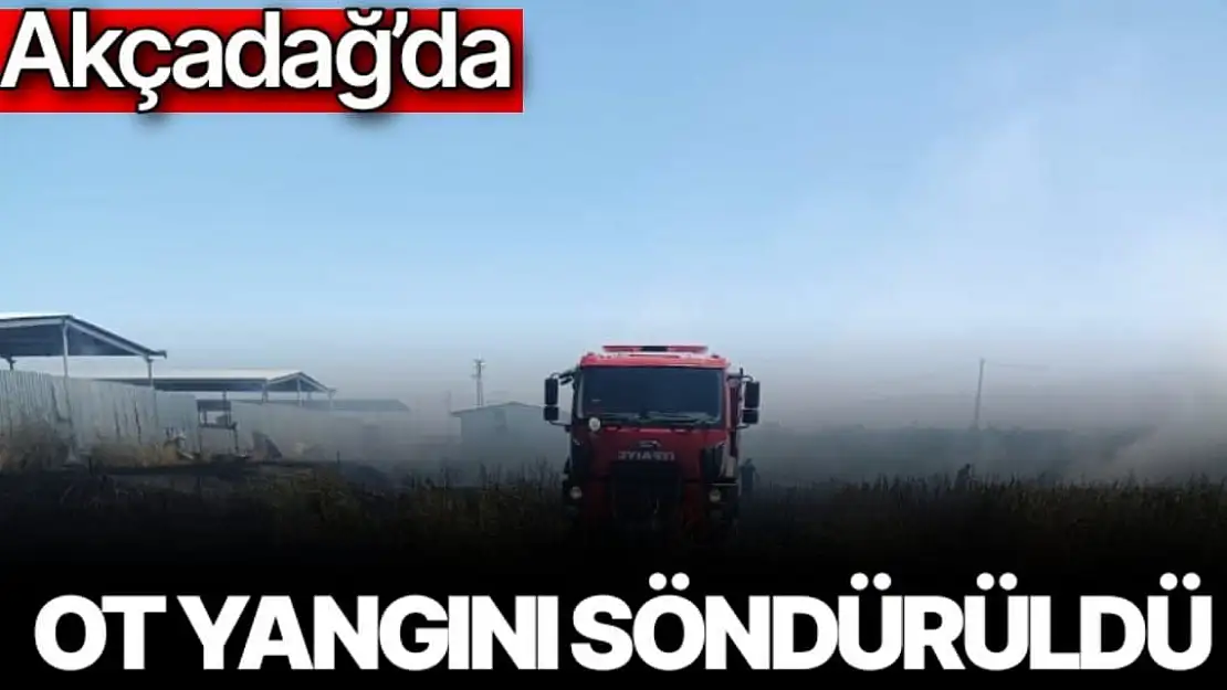 Akçadağ´da ot yangını söndürüldü