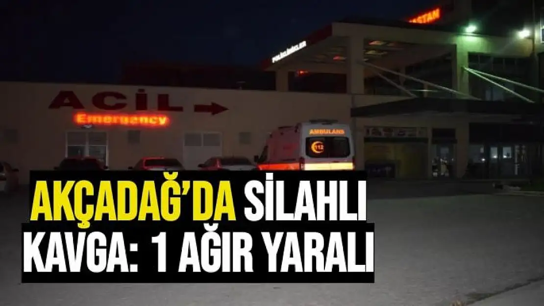 Akçadağ´da silahlı kavga: 1 ağır yaralı