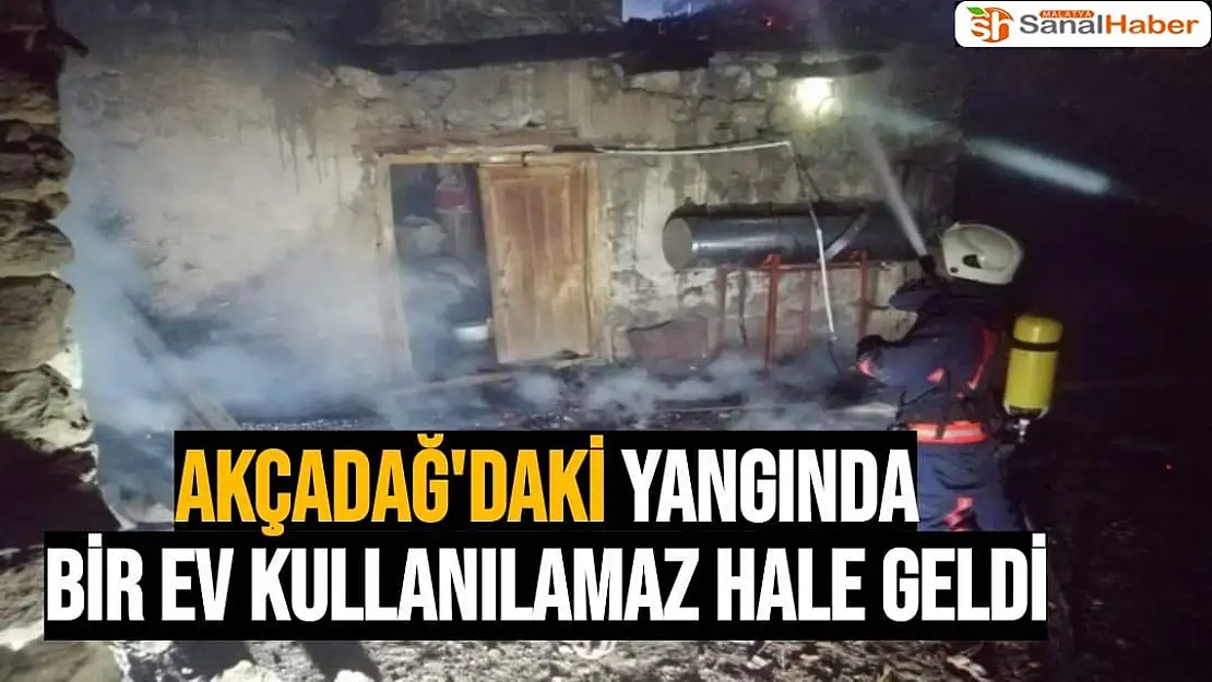 Akçadağ'daki Yangında bir ev kullanılamaz hale geldi