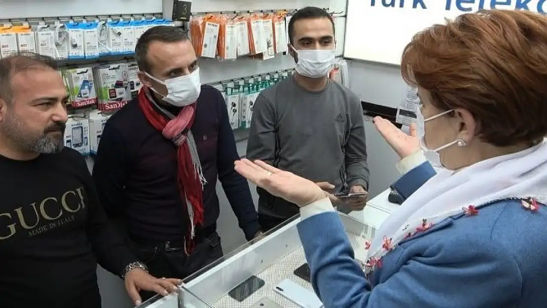 'Akşener, Kahramanmaraş´ta esnafı ziyaret etti'