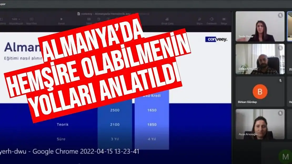 Almanya´da hemşire olabilmenin yolları anlatıldı