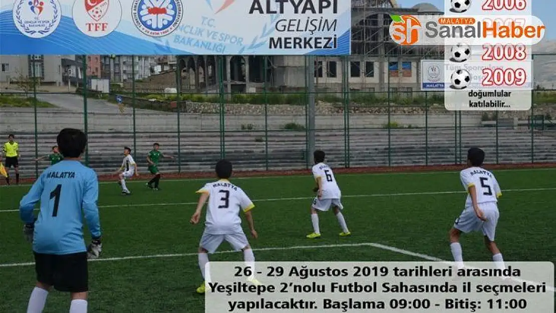 Altyapı Gelişim Projesi kapsamında futbolcu seçmeleri yapılacak