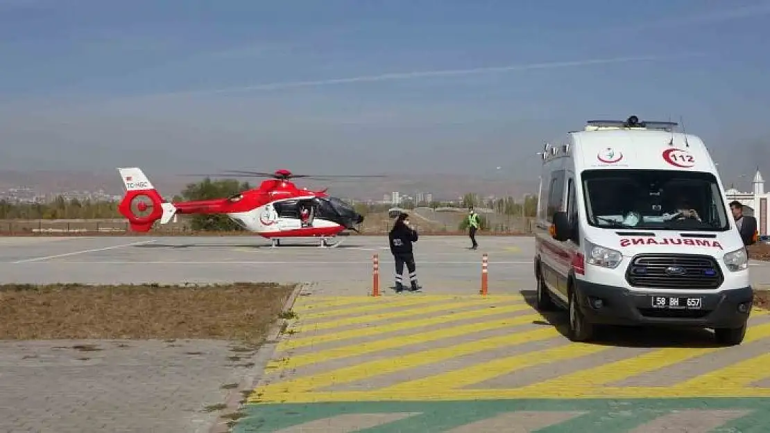 'Ambulans helikopter bebek için havalandı'