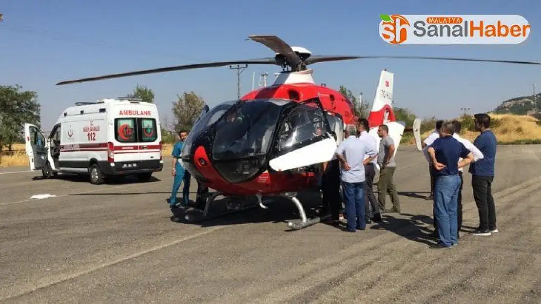 Ambulans helikopter kanser hastası için havalandı