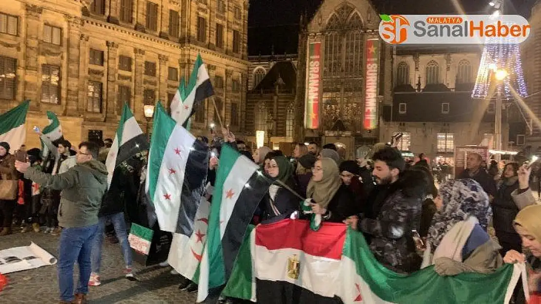 Amsterdam'da İdlib'deki saldırılar protesto edildi