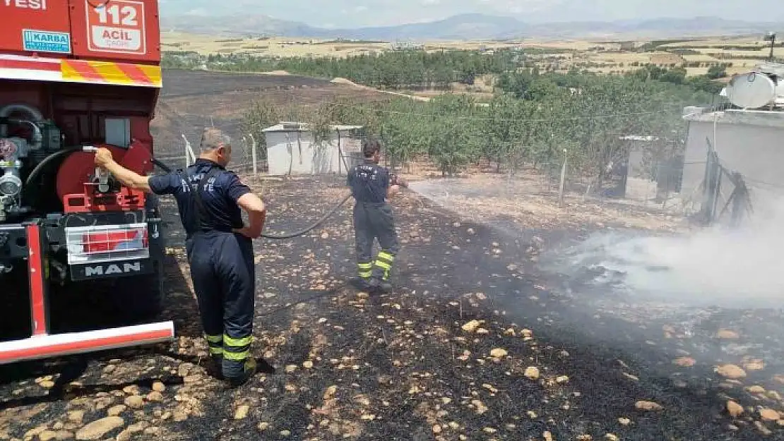 'Anız yangını bahçeye sıçradı'