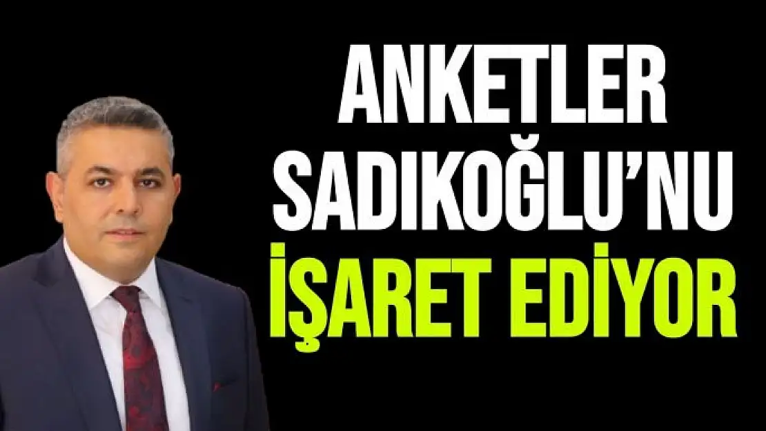 Anketler Sadıkoğlu'nu işaret ediyor 