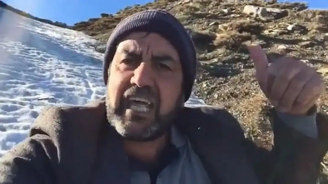 '´Anlatmaya gerek yok´ dedi, bu kez karlı dağı heyecanla anlattı'