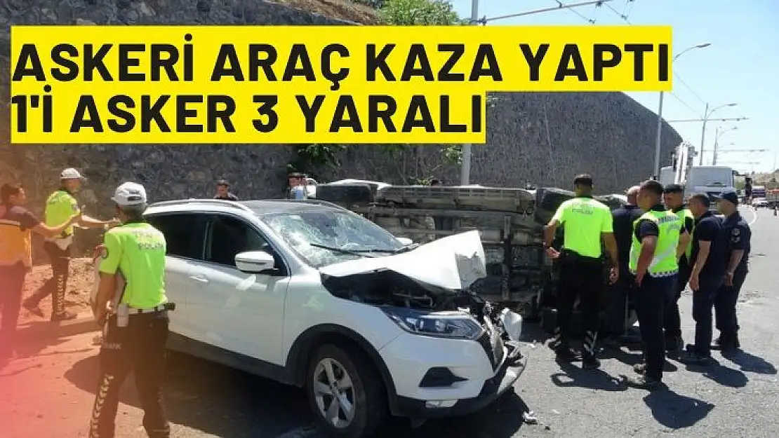 Askeri araç kaza yaptı: 1i asker 3 yaralı