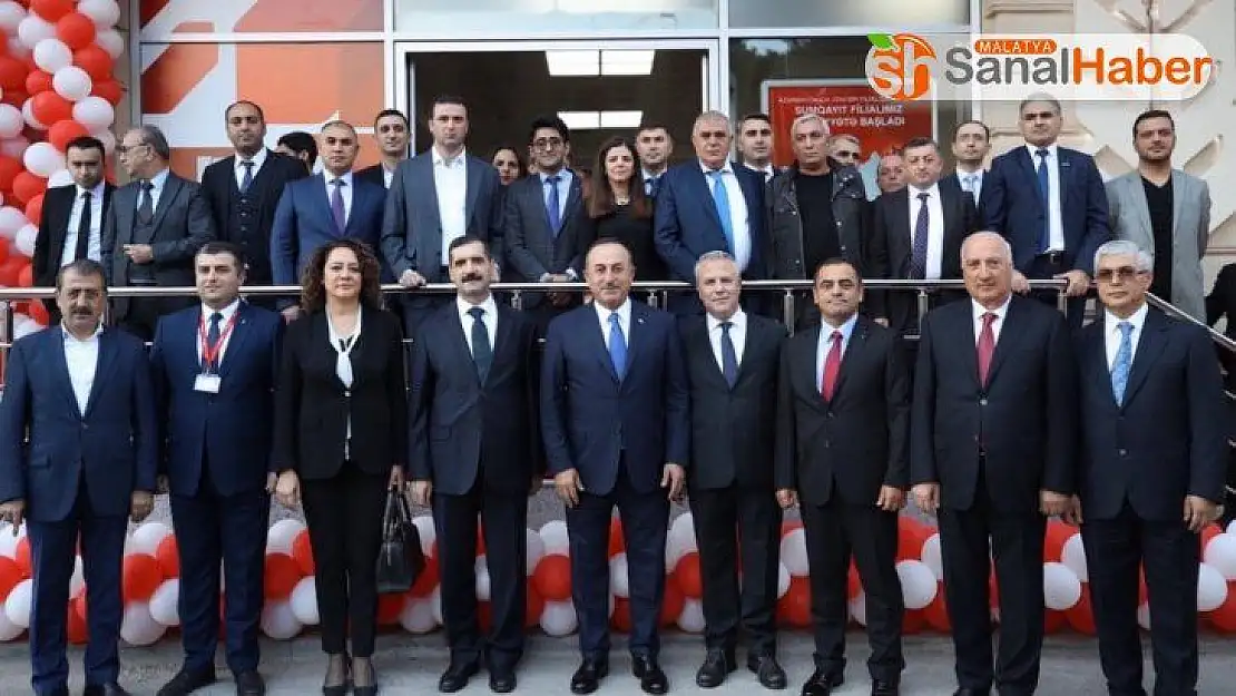 Bakan Çavuşoğlu, Azerbaycan Ziraat Bankası Sumgayıt Şubesinin açılış törenine katıldı