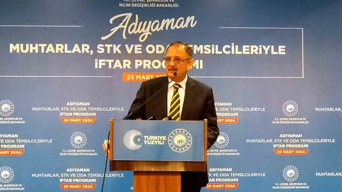 'Bakan Özhaseki: Bin şantiyede 110 bin kişilik orduyla çalışıyoruz'