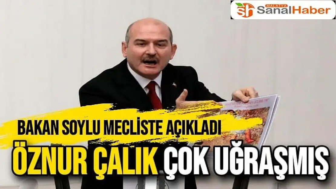 Bakan Soylu Mecliste Açıkladı Öznur Çalık çok uğraşmış