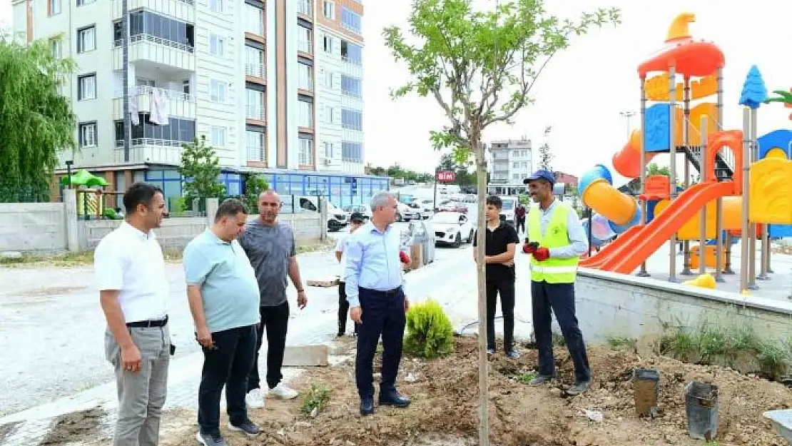 'Başkan Çınar, yapımı süren yeni park alanını inceledi'