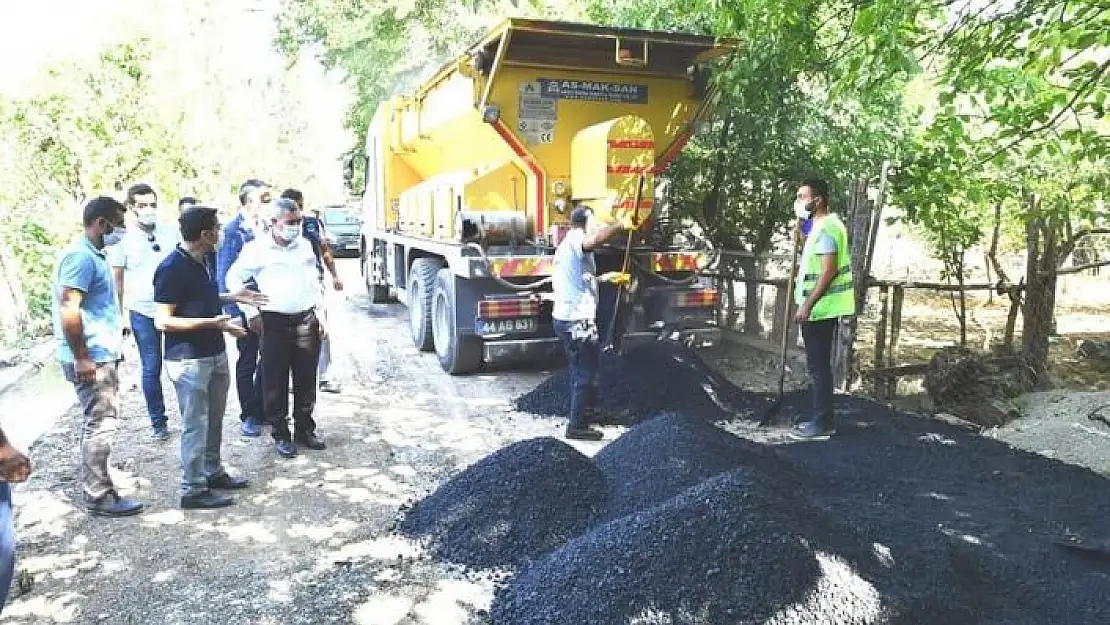 'Başkan Çınar, yol yenileme hizmetlerini inceledi'