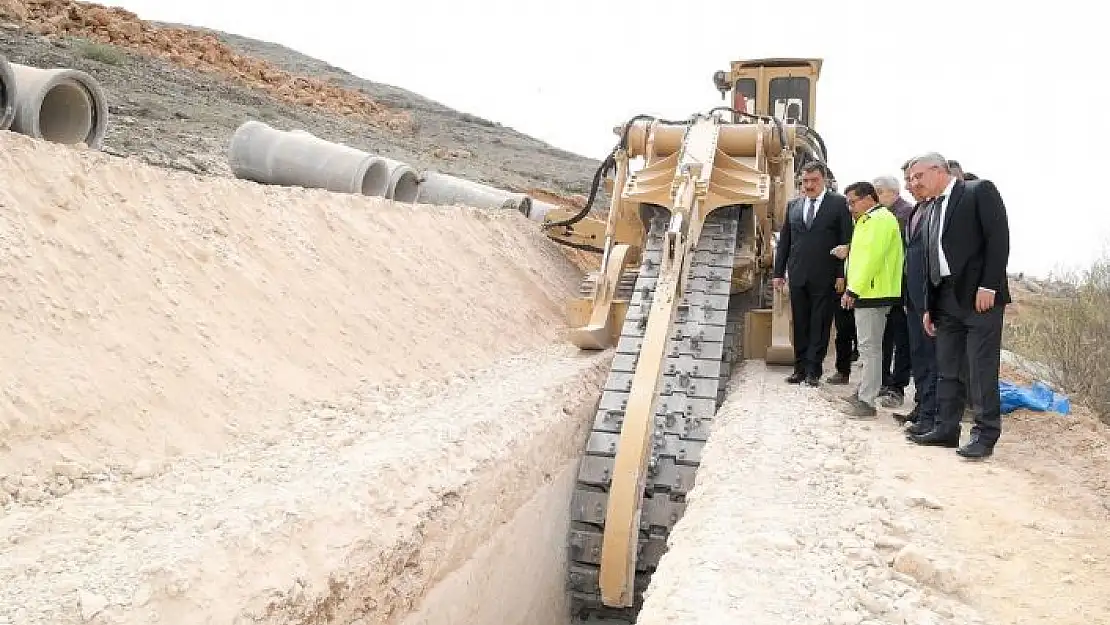 'Başkan Gürkan, kanalizasyon batı kolektörü çalışmalarını inceledi'