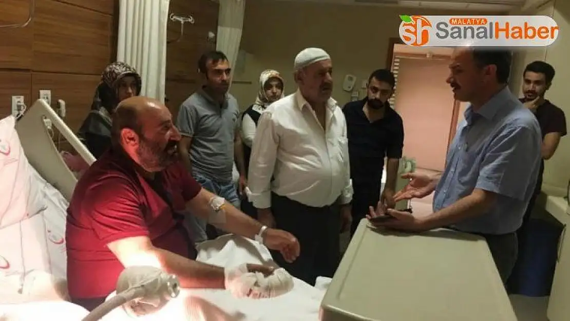 Başkan Kılınç'tan, iş kazası geçiren personeline ziyaret