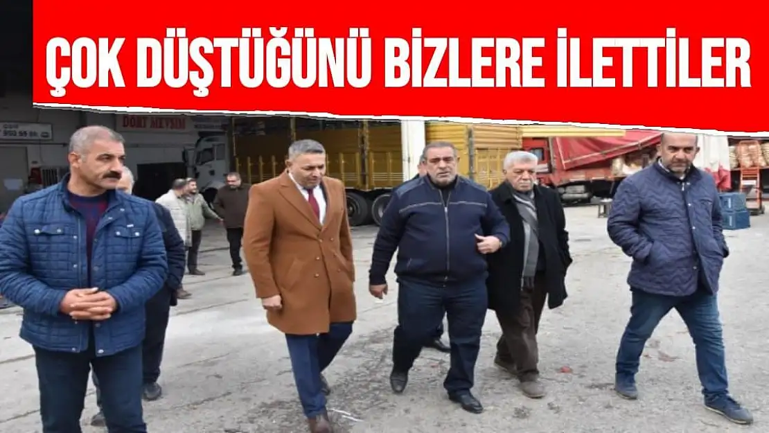 Başkan Sadıkoğlu, Çok düştüğünü bizlere ilettiler