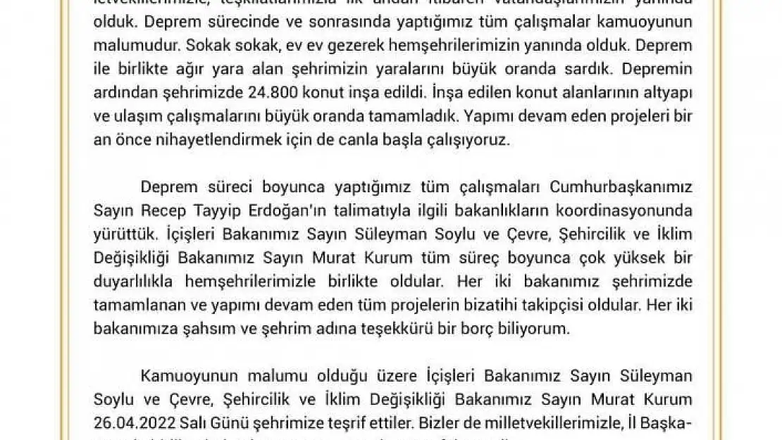 'Başkan Şerifoğulları: ''CHP İl Başkanlığı vatandaşına tepeden bakan birilerini görmek istiyorsa dönüp CHP´ye baksın'''