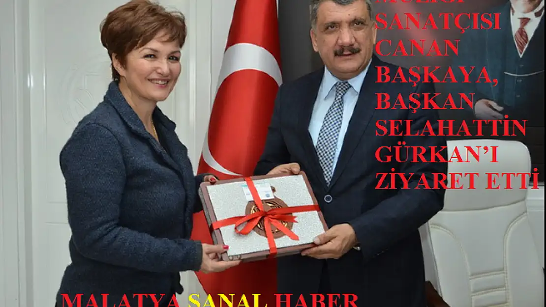  TÜRK HALK MÜZİĞİ SANATÇISI CANAN BAŞKAYA, BAŞKAN SELAHATTİN GÜRKAN´I ZİYARET ETTİ