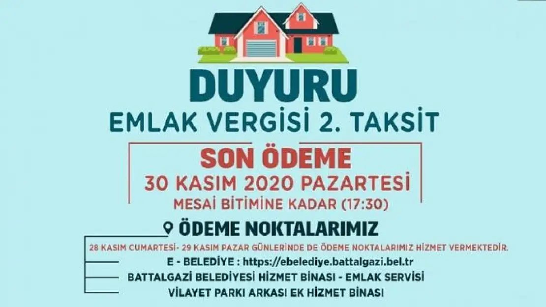 'Battalgazi Belediyesi´nden vergi uyarısı'