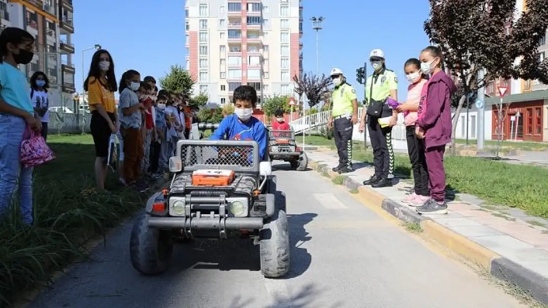 'Battalgazi trafik eğitim parkı, minik öğrencileri konuk etti'