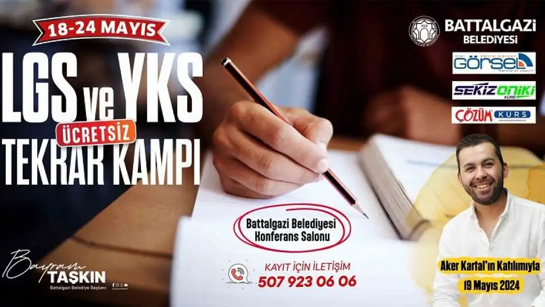 'Battalgazide gençlere ücretsiz LGS ve YKS kampı'