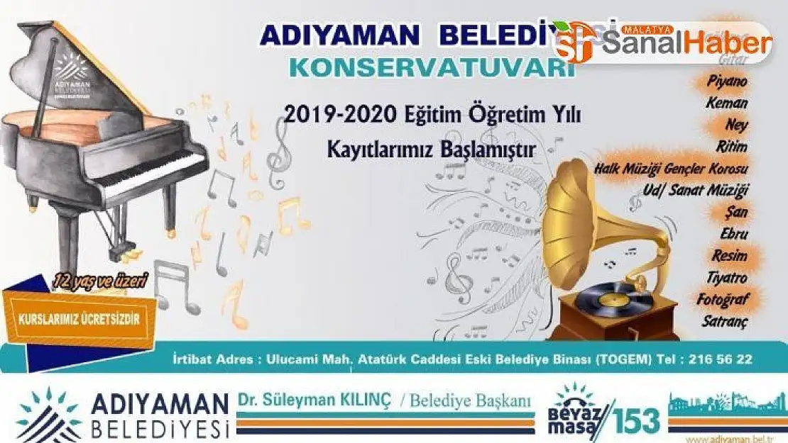 Belediye konservatuarında kayıtlar başladı